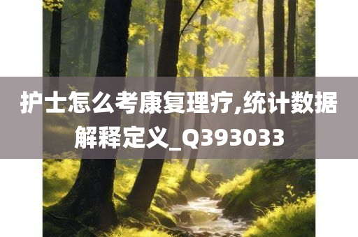 护士怎么考康复理疗,统计数据解释定义_Q393033