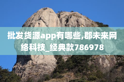 批发货源app有哪些,郡未来网络科技_经典款786978