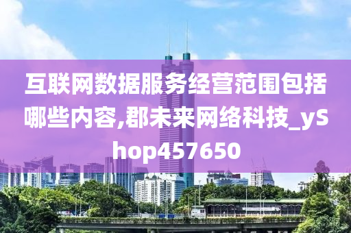 互联网数据服务经营范围包括哪些内容,郡未来网络科技_yShop457650