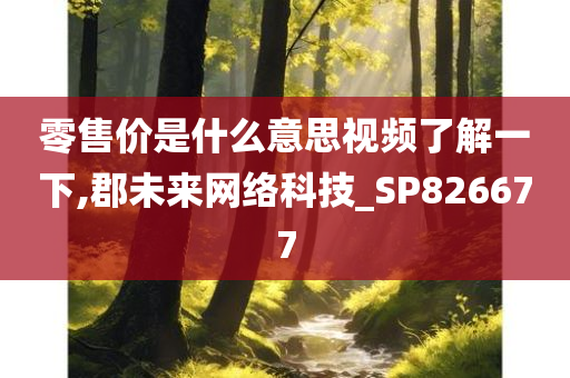 零售价是什么意思视频了解一下,郡未来网络科技_SP826677