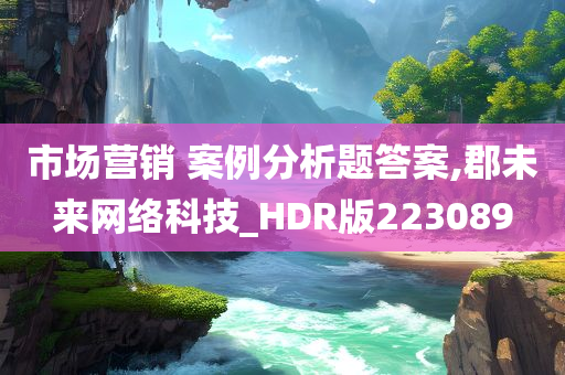 市场营销 案例分析题答案,郡未来网络科技_HDR版223089