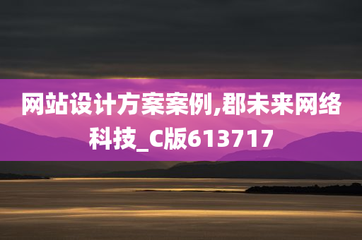 网站设计方案案例,郡未来网络科技_C版613717