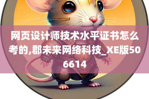 网页设计师技术水平证书怎么考的,郡未来网络科技_XE版506614