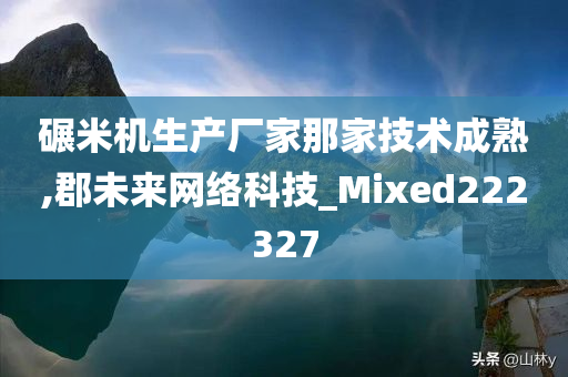 碾米机生产厂家那家技术成熟,郡未来网络科技_Mixed222327