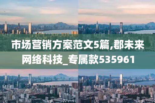 市场营销方案范文5篇,郡未来网络科技_专属款535961