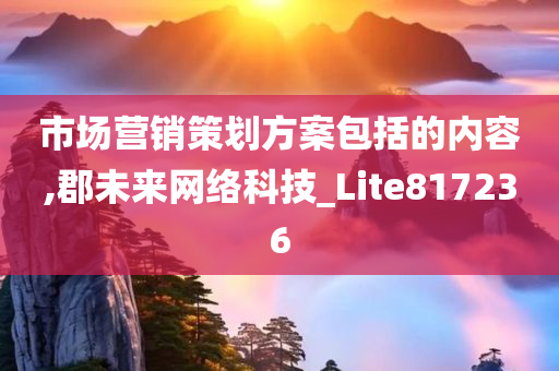 市场营销策划方案包括的内容,郡未来网络科技_Lite817236