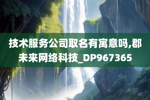 技术服务公司取名有寓意吗,郡未来网络科技_DP967365