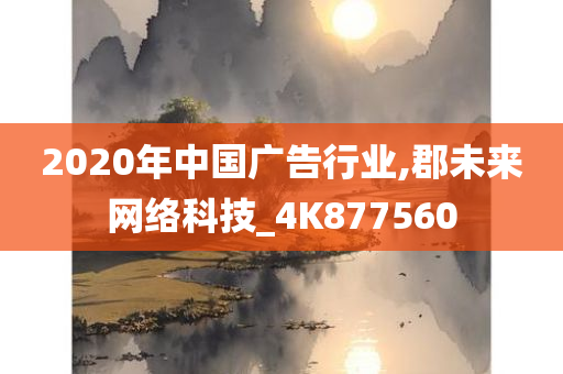 2020年中国广告行业,郡未来网络科技_4K877560