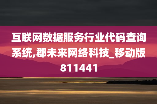 互联网数据服务行业代码查询系统,郡未来网络科技_移动版811441