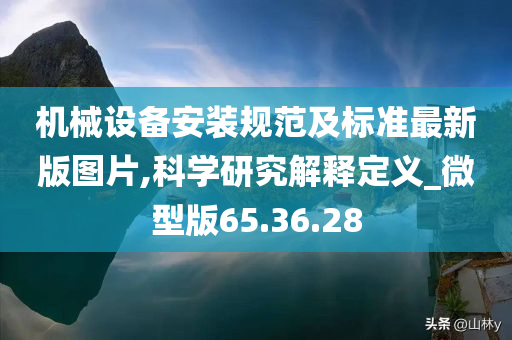 机械设备安装规范及标准最新版图片,科学研究解释定义_微型版65.36.28