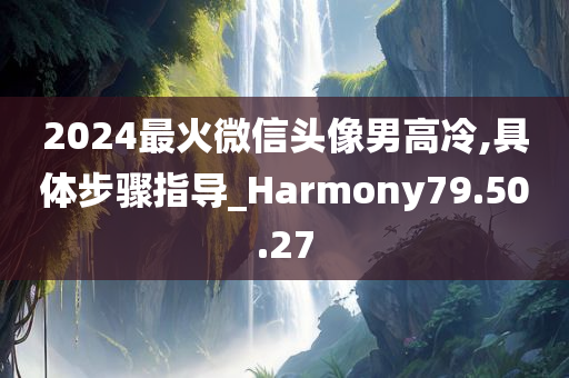 2024最火微信头像男高冷,具体步骤指导_Harmony79.50.27